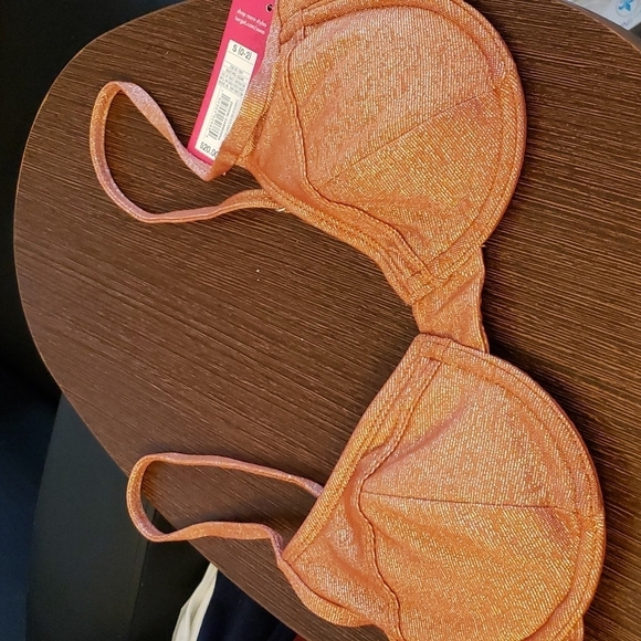 Xhilaration™ Metallic Textured Underwire Bikini Top -Rust in Size S (0-2) # - Picture 2 of 9